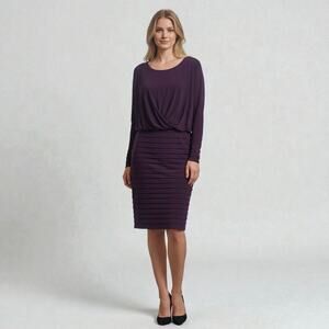 Coldwater Creek Plum Long Sleeve Dress